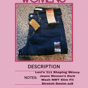 Levi's Women's Skinny Jeans - Dark Blue